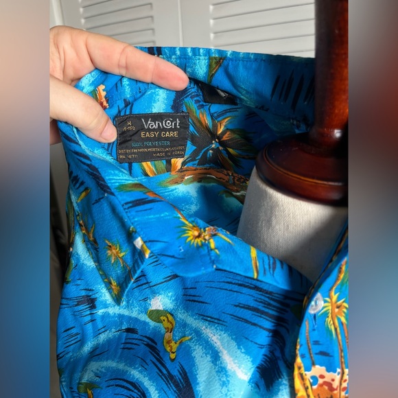 Vintage 70s Van Cort Hawaii Surfer Tropical Shirt - Picture 4 of 6